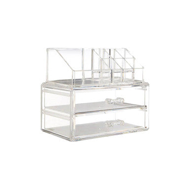 9 Compartment Cosmetics Organiser with 2 Drawers | Beauty