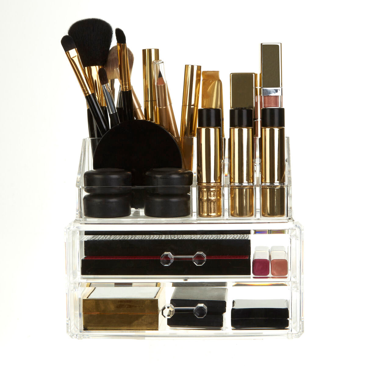 9 Compartment Cosmetics Organiser with 2 Drawers | Beauty