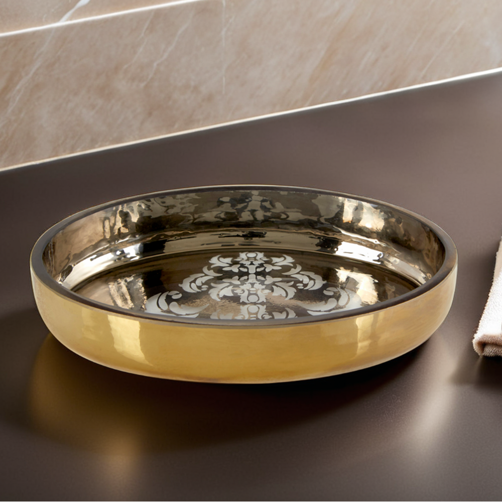 Elissa Oval Gold Soap Dish
