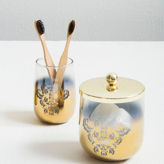 Elissa Gold Ombre Cotton Jar