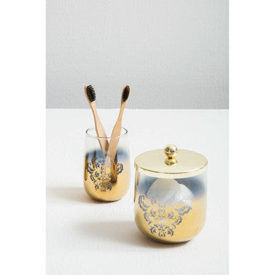 Elissa Gold Ombre Cotton Jar