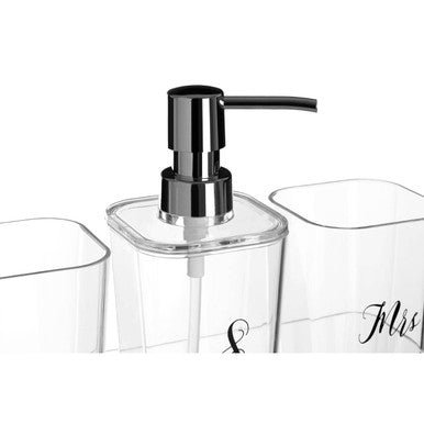 Set Of Four Mr And Mrs Bath Set