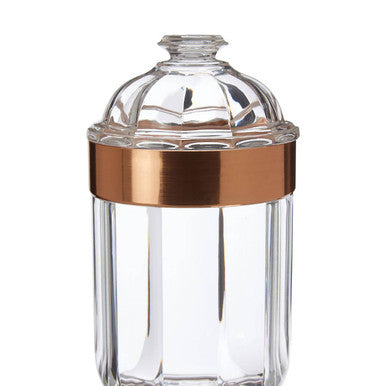 Guan Medium Rose Gold Acrylic Storage Jar