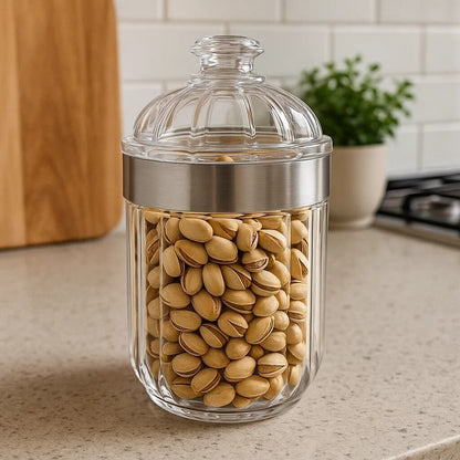 Guan Medium Silver Acrylic Storage Jar