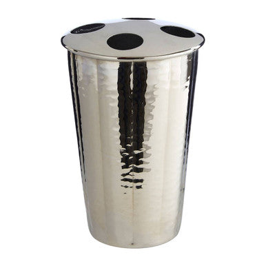 Vaco Hammered Bathroom Nickel Finish Toothbrush Holder
