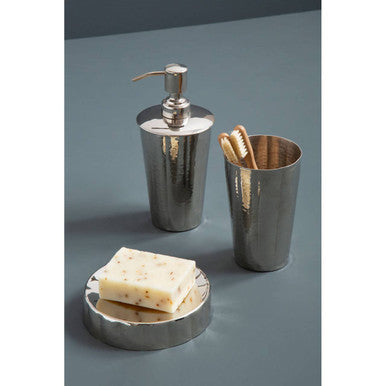Vaco Hammered Bathroom Nickel Finish Lotion Dispenser