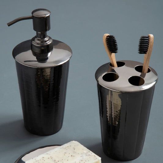 Vaco Hammered Black Nickel Finish Toothbrush Holder