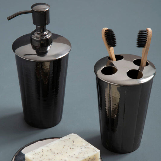 Vaco Hammered Black Nickel Finish Tumbler