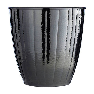 Vaco Hammered Black Nickel Finish Waste Bin