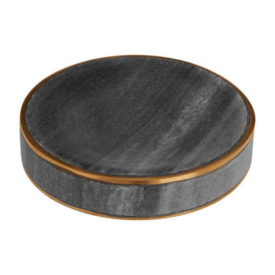 Bosco Grey Marble and Gold Soap Dish