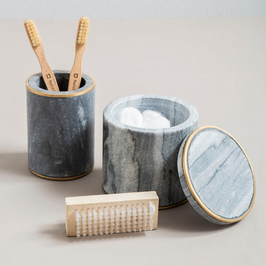 Bosco Grey Marble and Gold Tumbler