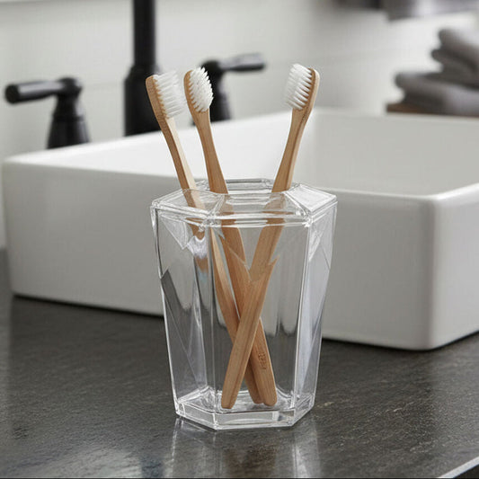 Dow Clear Acrylic Toothbrush Holder
