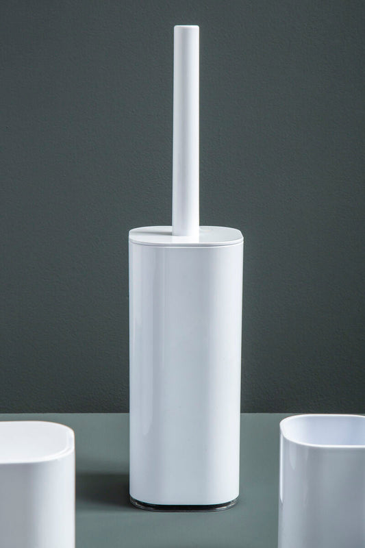Ando White Acrylic Toilet Brush Holder