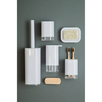 Ando White Acrylic Toilet Brush Holder