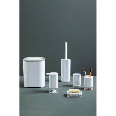 Ando White Acrylic Toilet Brush Holder