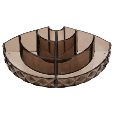 Beauty Semi Round Black Cosmetic Organiser