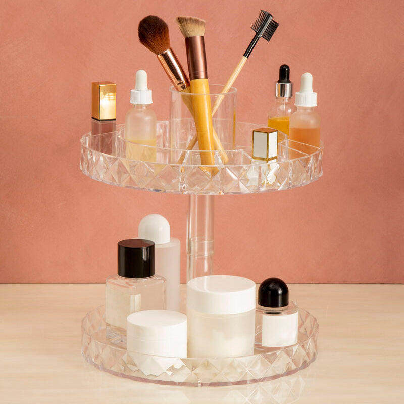 Two Tier Revolving Cosmetic Organiser | Beauty