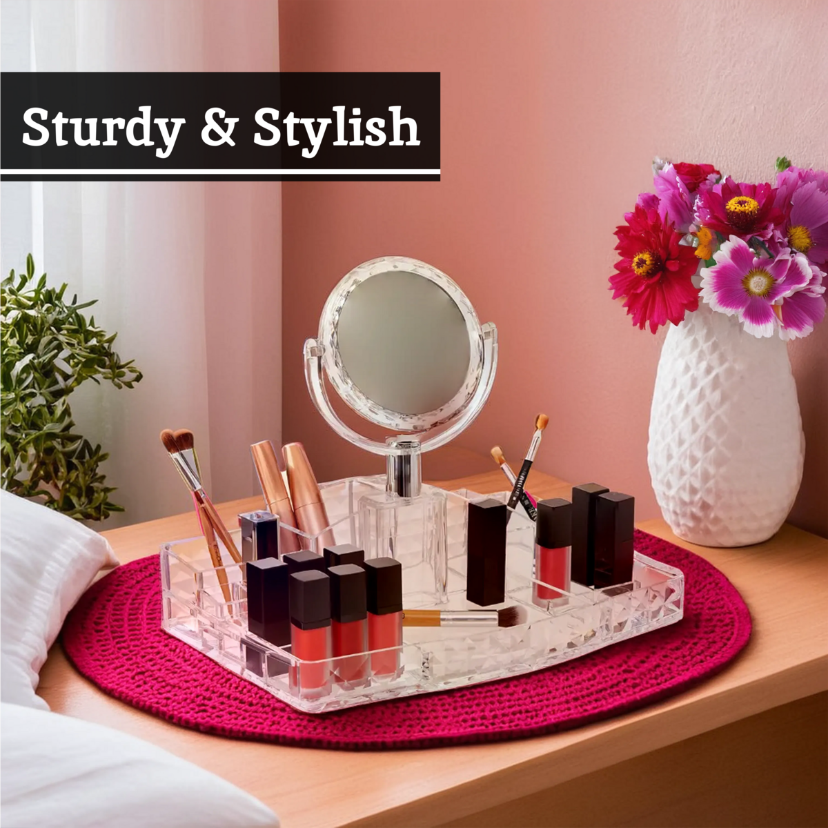 Cosmetic Organiser with a Mirror | Beauly