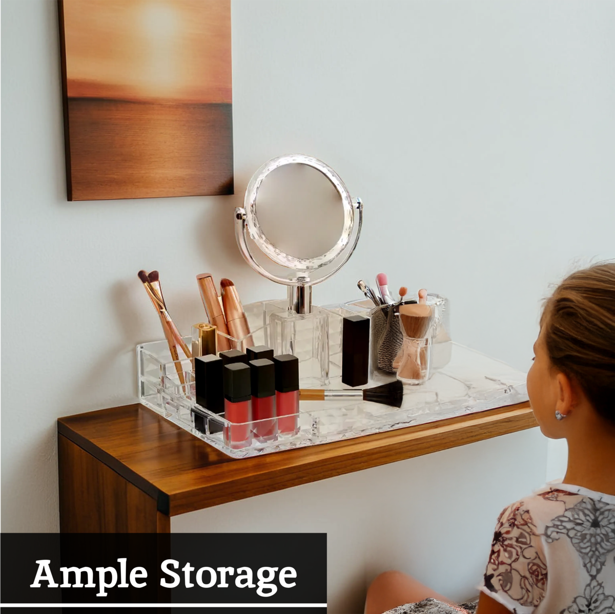 Cosmetic Organiser with a Mirror | Beauly