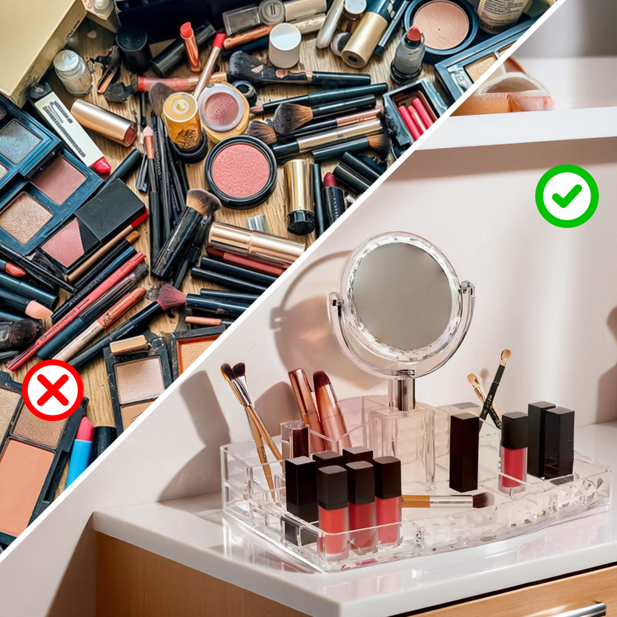 Cosmetic Organiser with a Mirror | Beauly