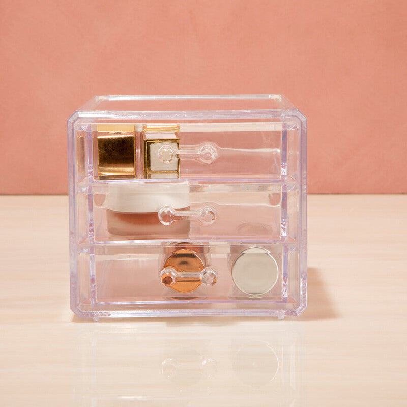 Beauty Cosmetic Organiser With 3 Drawers