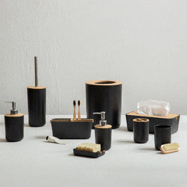 Canyon Black Toilet Brush Holder