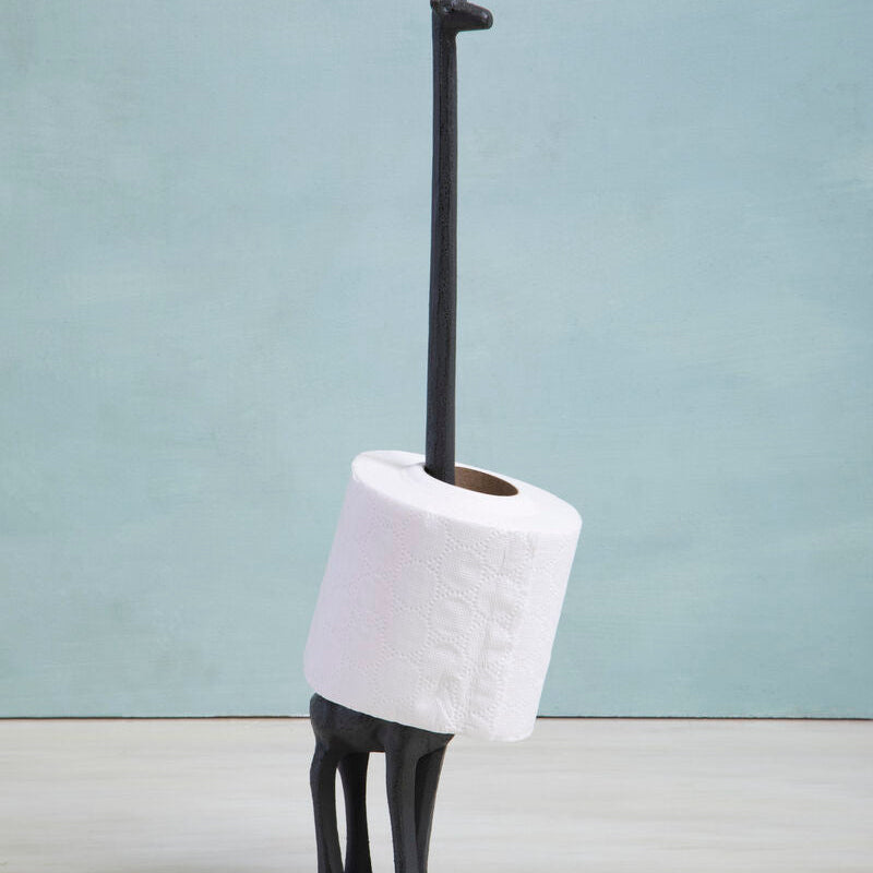 Fauna Grey Finish Giraffe Toilet Roll Holder