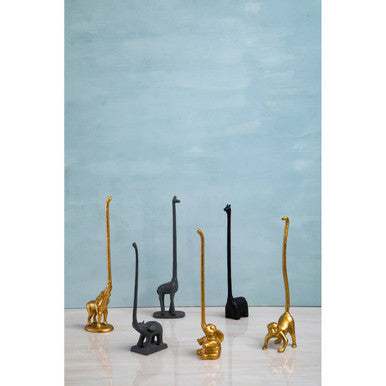 Fauna Black Finish Llama Toilet Roll Holder