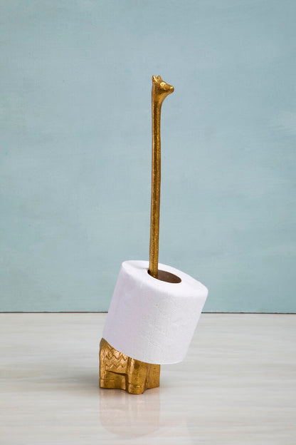 Fauna Gold Finish Llama Toilet Roll Holder