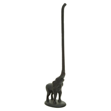 Fauna Black Finish Elephant Toilet Roll Holder