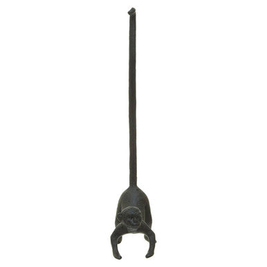 Fauna Black Finish Monkey Toilet Roll Holder