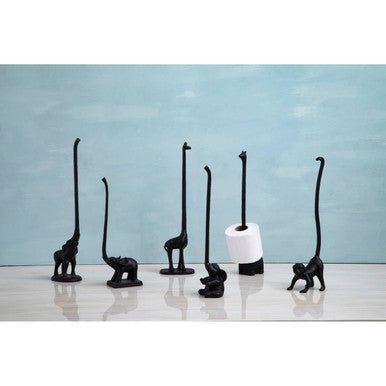 Fauna Black Finish Monkey Toilet Roll Holder