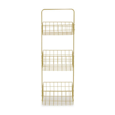 Kirby Three Tier Gold Finish Storage Caddy