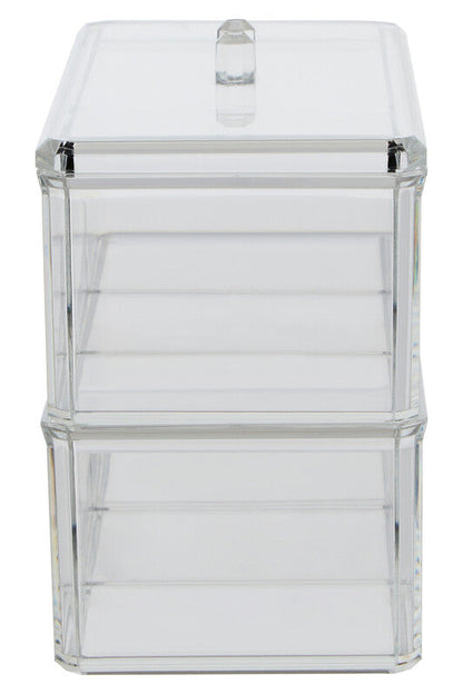 Romm Six Compartment Clear Plastic Cosmetics Organiser