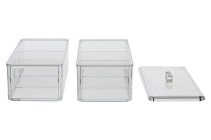 Romm Six Compartment Clear Plastic Cosmetics Organiser