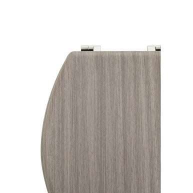 Brooks Grey Wood Toilet Seat