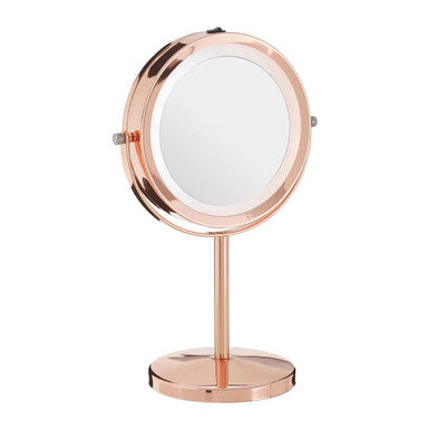Clara Rose Gold LED Table Mirror