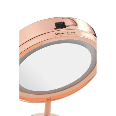 Clara Rose Gold LED Table Mirror