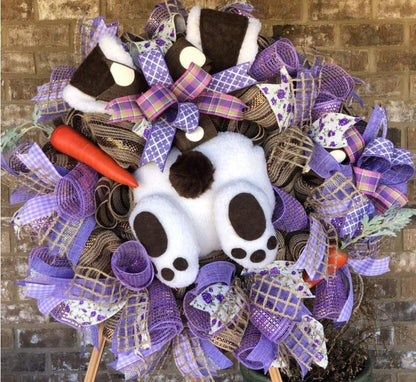 Cute Easter Decoration Rabbit Wreath Lovely Faceless Doll Easter Thief Bunny Butt And Ears Cartoon Rabbits