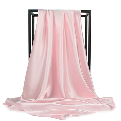 Satin Imitation Silk Scarf Shawl Ladies Headscarf