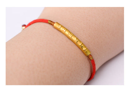 Female Red Rope Chinese Knot Braided Hand Rope