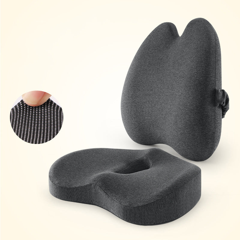 ErgoComfort Car Lumbar Support Cushion Set – Memory Foam Back & Seat