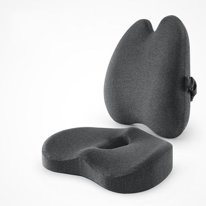 ErgoComfort Car Lumbar Support Cushion Set – Memory Foam Back & Seat