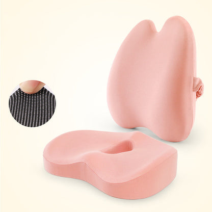 ErgoComfort Car Lumbar Support Cushion Set – Memory Foam Back & Seat