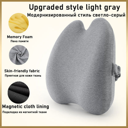 ErgoComfort Car Lumbar Support Cushion Set – Memory Foam Back & Seat