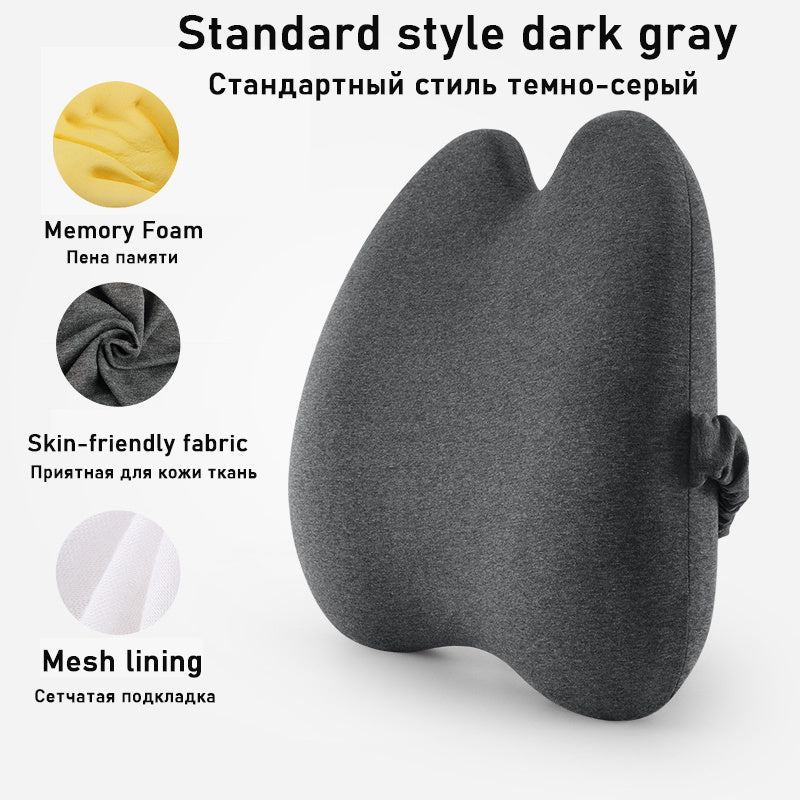 ErgoComfort Car Lumbar Support Cushion Set – Memory Foam Back & Seat