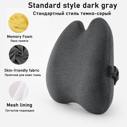 ErgoComfort Car Lumbar Support Cushion Set – Memory Foam Back & Seat