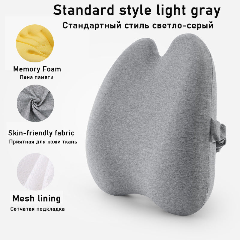 ErgoComfort Car Lumbar Support Cushion Set – Memory Foam Back & Seat