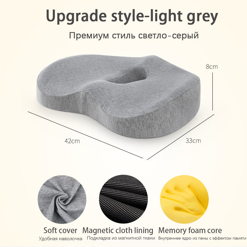 ErgoComfort Car Lumbar Support Cushion Set – Memory Foam Back & Seat