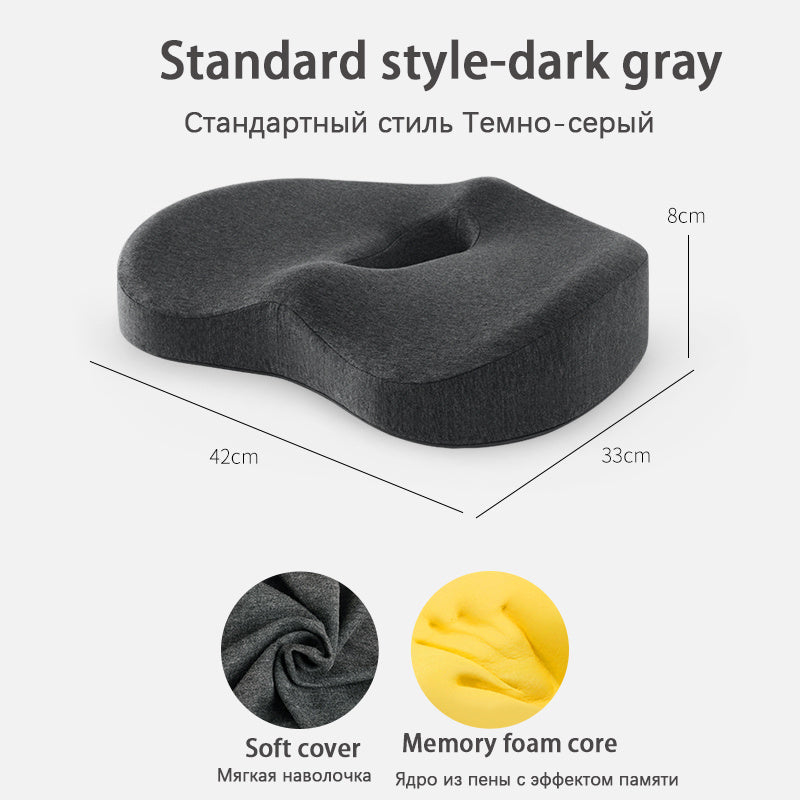ErgoComfort Car Lumbar Support Cushion Set – Memory Foam Back & Seat